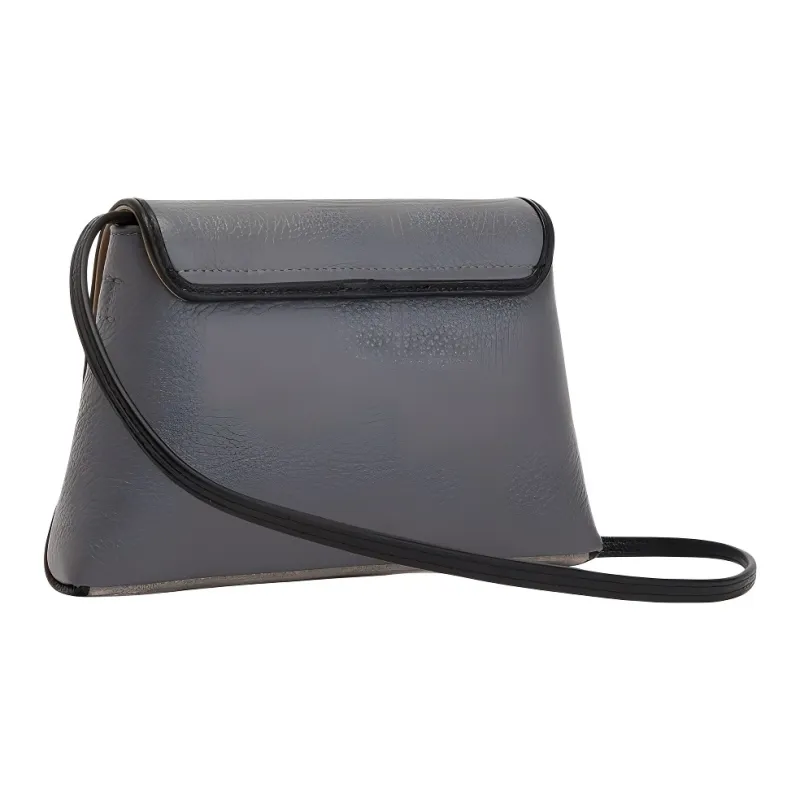 Furla Grained Leather Suede Shoulder Bag Crossbody Bag Mini Women's Earth Tone Taupe-1