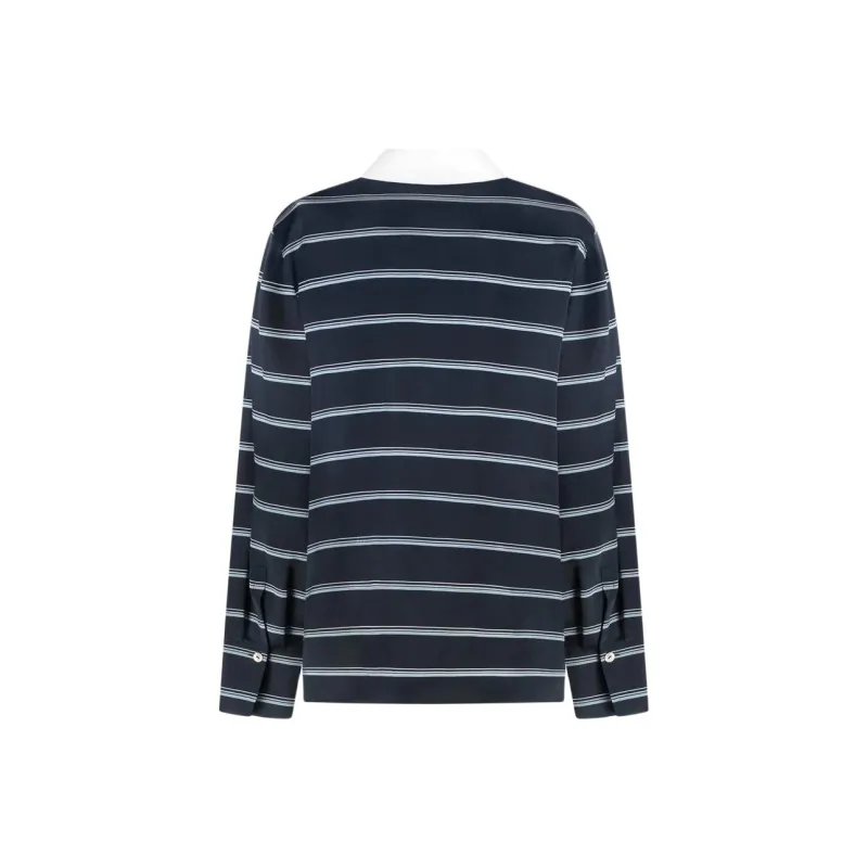 VINCE Striped Polo Top-1