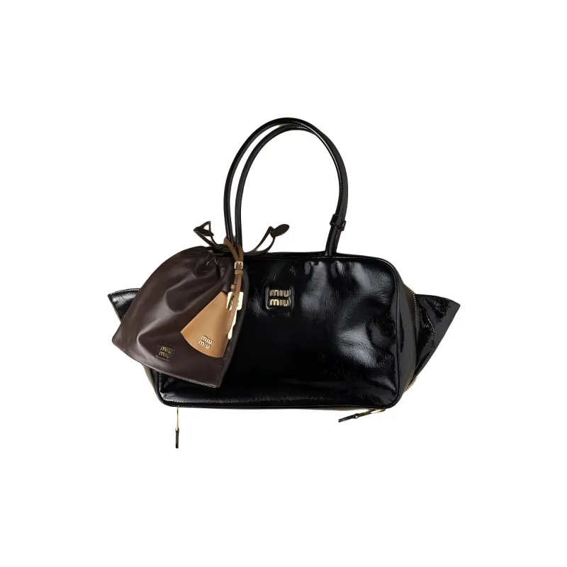 MIU MIU Cow Leather Bag Accessory Women's Cognac-1
