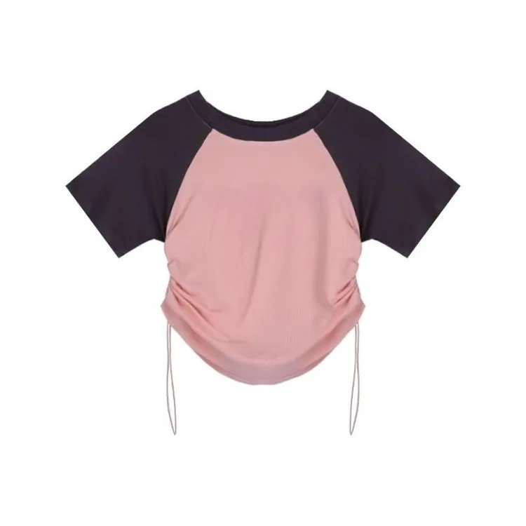GOSO T Shirts Women's Pink & Gray-1