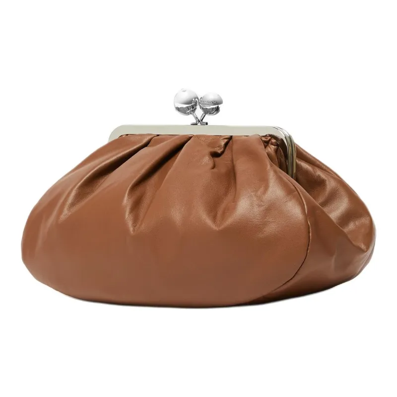 WEEKEND MaxMara Calfskin Shoulder Bag Medium Size Women's Brown-1