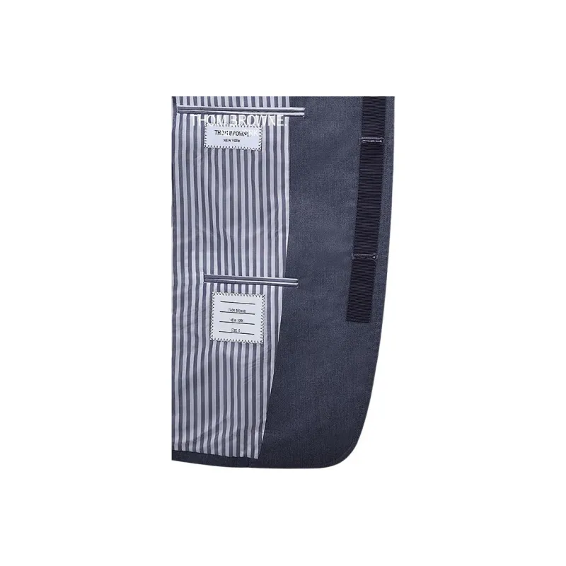 THOM BROWNE Notched Lapels Single Breasted Blazer-4