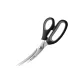 Multifunction BBQ Shears[Extended Curved Blade]Black Gray