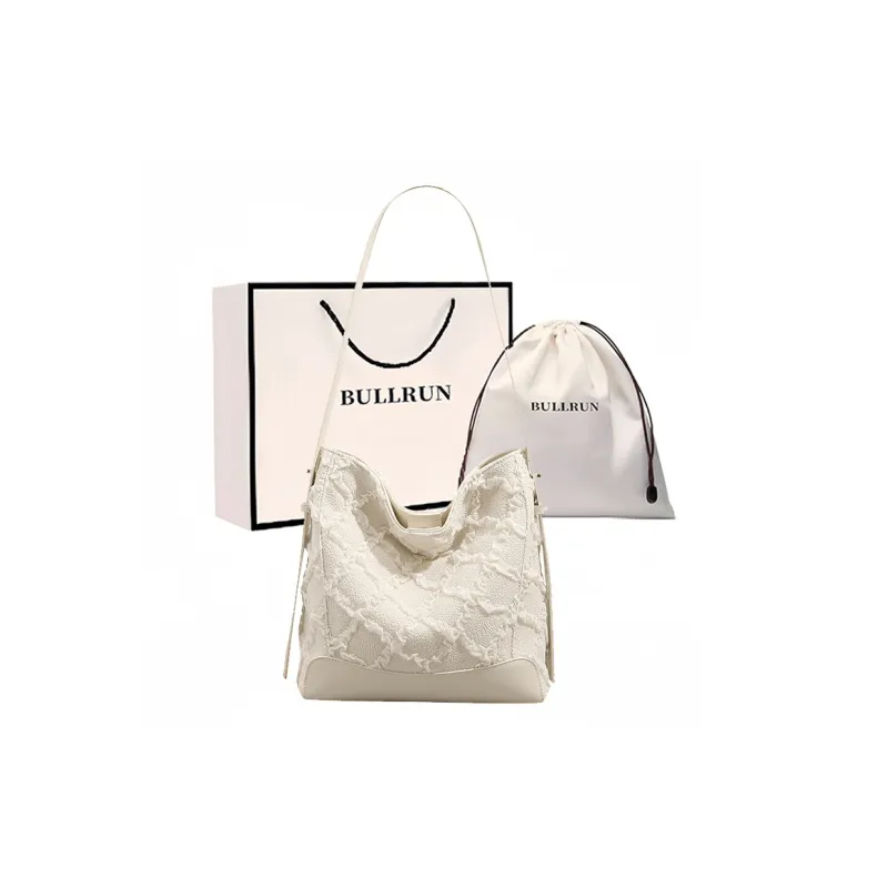 Bullrun PU Shoulder Bag Regular Women's Ecru-0