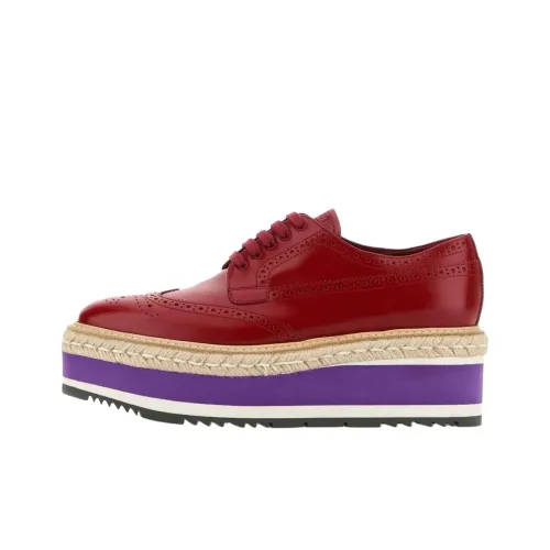 PRADA Casual Single Shoes 6cm Women's Red
