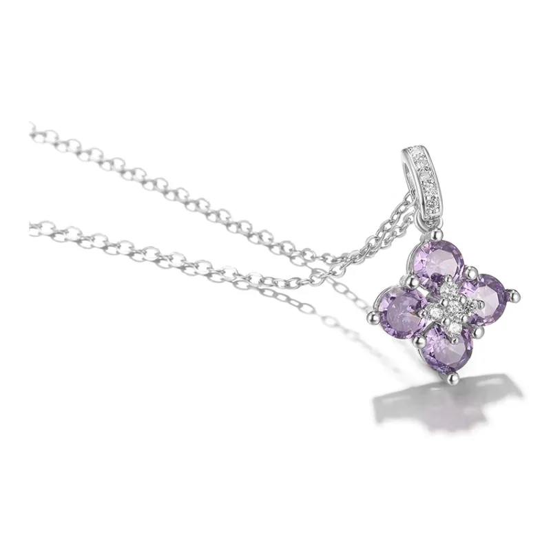 Clect Synthetic Cubic Zirconia Necklaces Women's-2