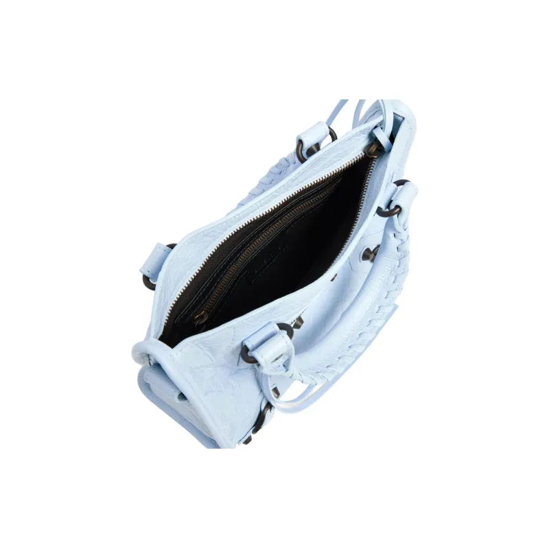Balenciaga Le City Lambskin One Shoulder Handbag Mini Women's Cloud Blue-5