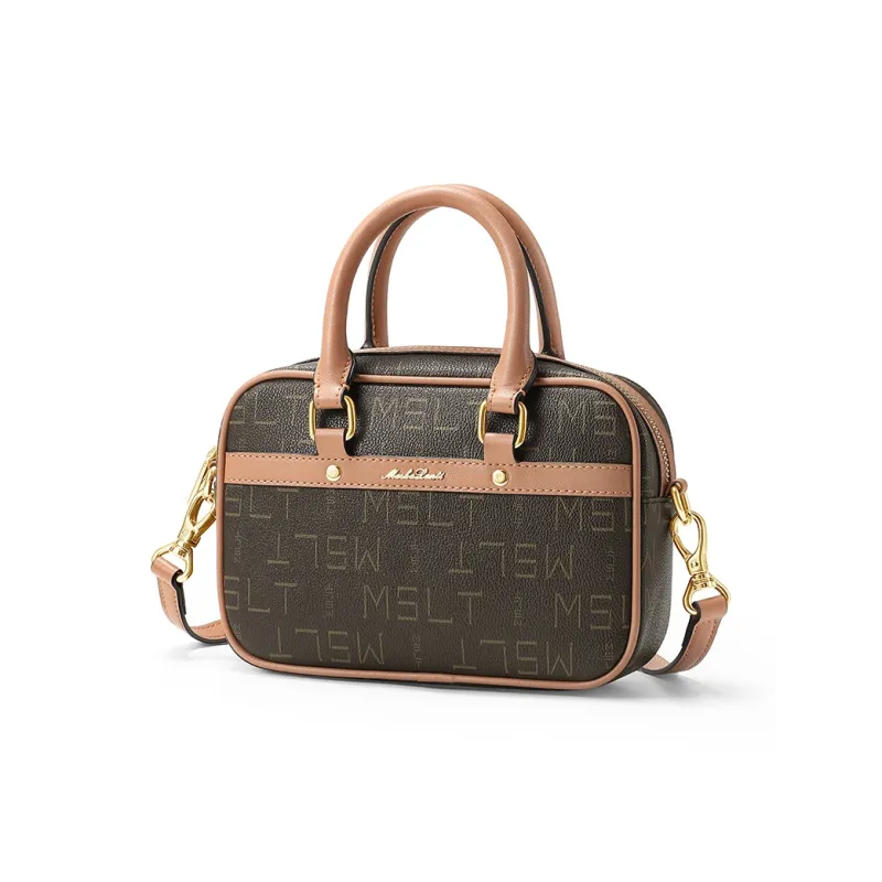 MashaLanti PVC Synthetic Leather Handbag, Crossbody Bag, Shoulder Bag Women's Coffee & Tea Brown-1