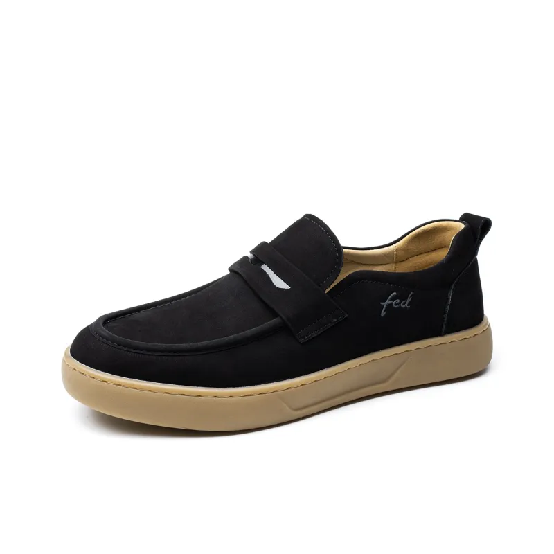 FED Loafers Men Black/Khaki-1