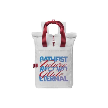 8atheist Polyester Backpack Unisex Gray Red Contrast