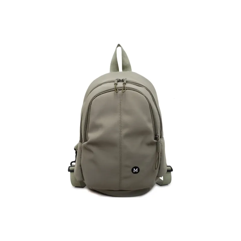 ZOGA Fabric Backpack Regular Unisex Ecru/Black/Burgundy/Green-19