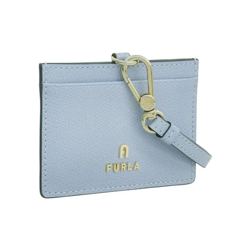 Furla Leather Card Holder Women's Blue-1