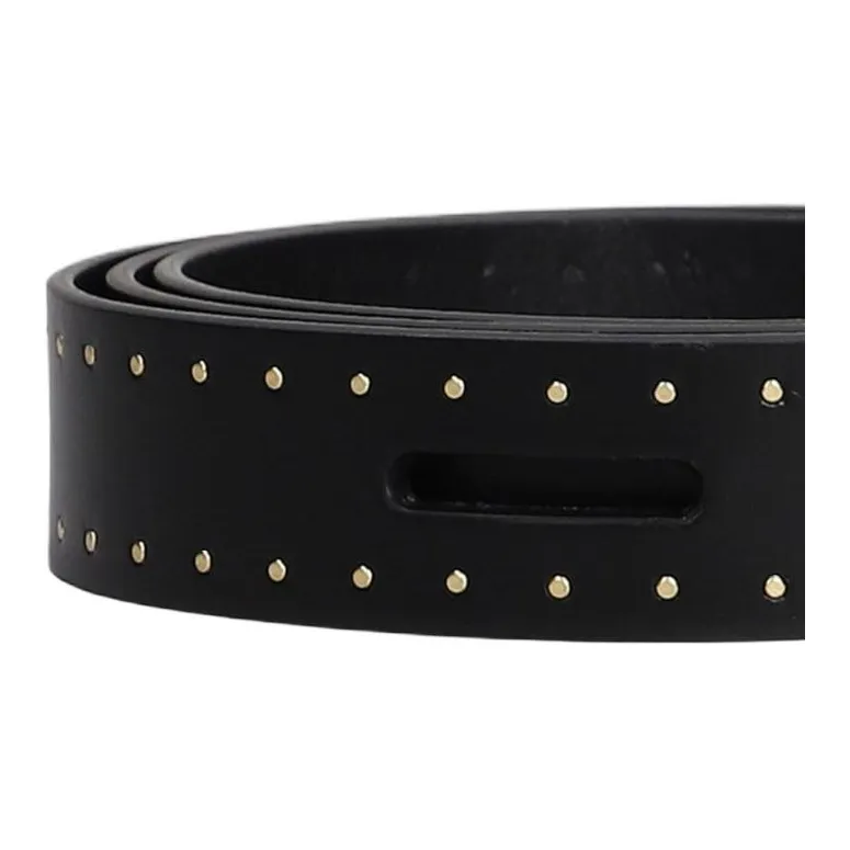 ISABEL MARANT ETOILE Calfskin Leather Belts Women's Black 2.5CM-1