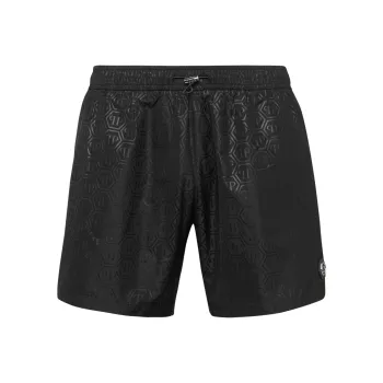 PHILIPP PLEIN Logo embossed Swim Shorts