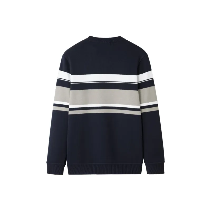 HLA Knitwear Men Navy Blue & White 51-1