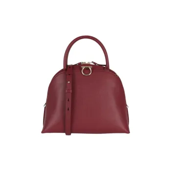FERRAGAMO Leather Shoulder Bag, Crossbody Bag, Handbag Medium Size Women's Red