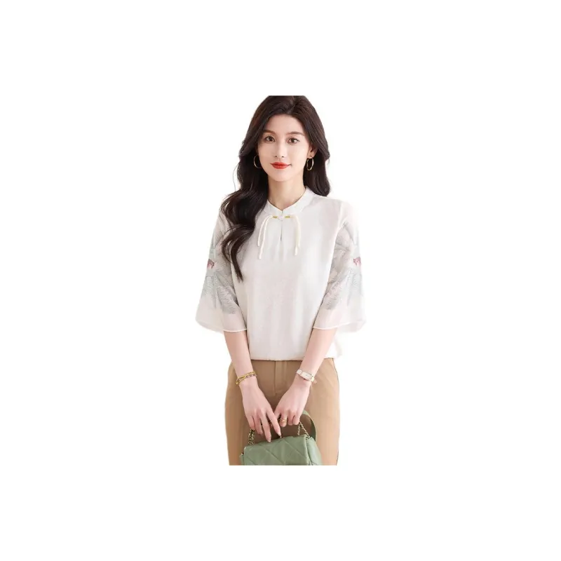 PIERRE CARDIN Chiffon Shirts Women's White-0