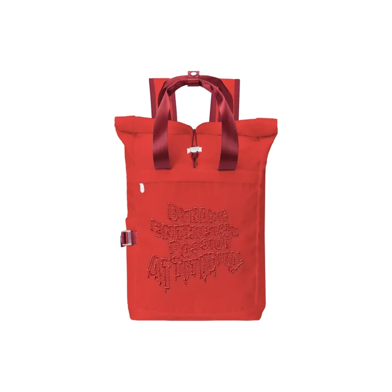 DRACONITE Polyester Backpack Unisex Red And White Two Tone-0