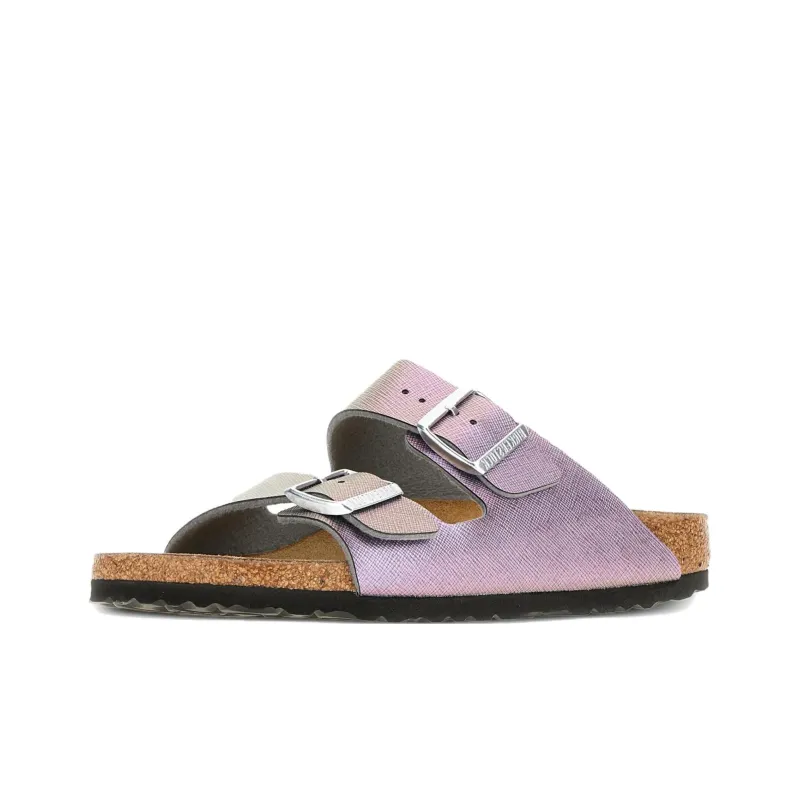 Birkenstock Arizona Cork Sole Abrasion Resistant Slide Slippers Women's Gradient Purple Regular Loose Fit-1