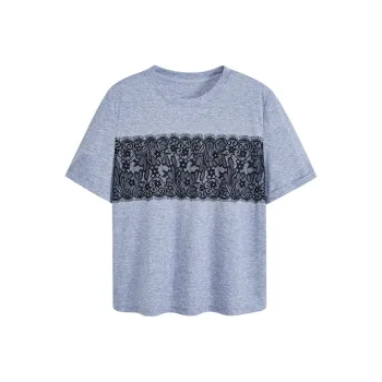 KUOSE T Shirts Women's Heather Blue