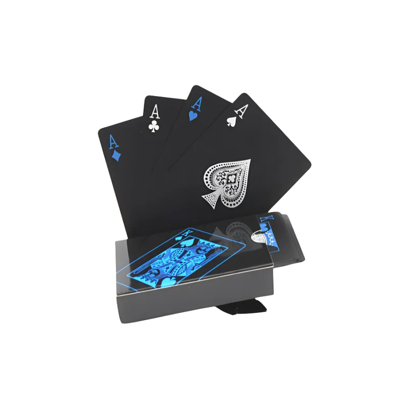 KecoSweet Black Plastic Plate Abrasion Resistant Durable PVC Waterproof Home Party Casual Standard Playing Cards-0