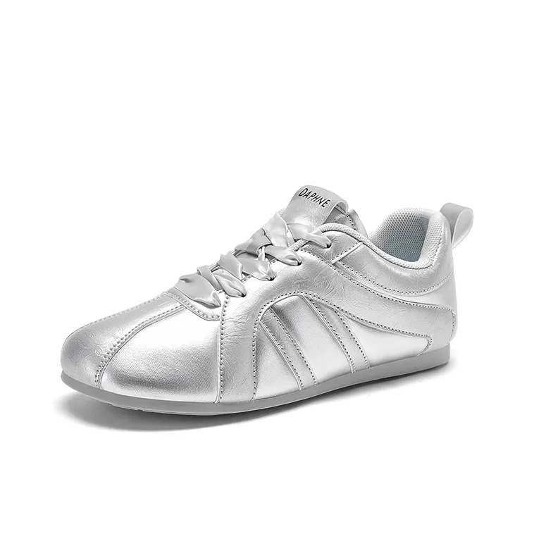 DAPHNE Low Top Skateboard Shoes Women's Silver-1