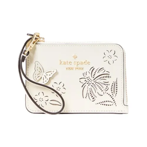 Kate Spade Cow Leather Card Holder Women's White