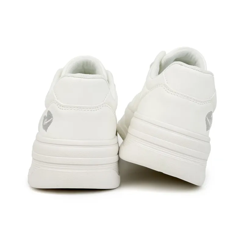 Warrior Cushioning, Balance, And Breathable Design Low Top Skateboard Shoes Women's White-4
