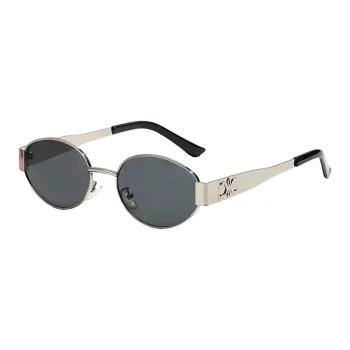 PRETTYALLUSION Alloy Oval Sunglasses Women's
