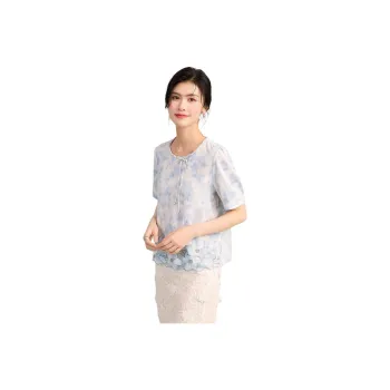 JINJU T Shirts Women's Aqua Blue