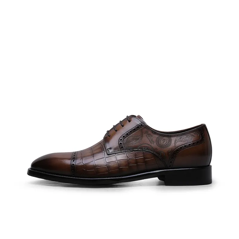 GOLDLION Dress Shoes Men's Brown-0