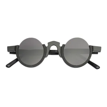 District Vision Acetate Round Sunglasses Unisex Black