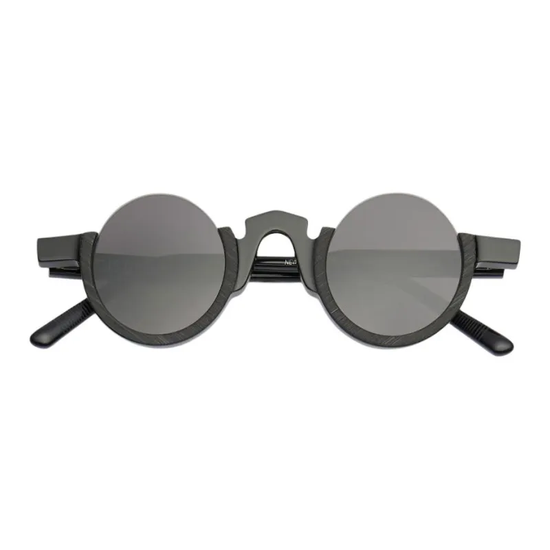 District Vision Acetate Round Sunglasses Unisex Black-0