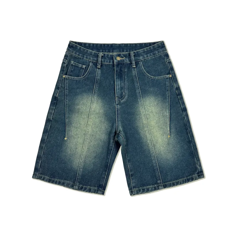 PISYPOX Denim Shorts Unisex Nostalgic Green-0