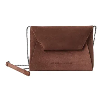 Brunello Cucinelli Duo Collaboration Genuine Leather Shoulder Bag Women's Dark Purple Red