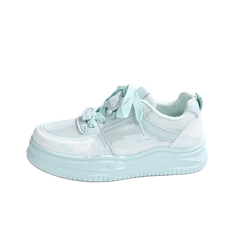 RENBEN Lightweight, Breathable, And Slip Resistant Low Top Skateboard Shoes Women's Blue-1