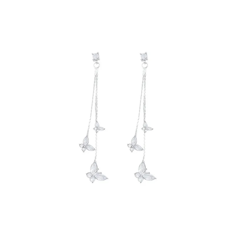 CLARKIA FLOWER Copper, Zircon Earrings Women's-0