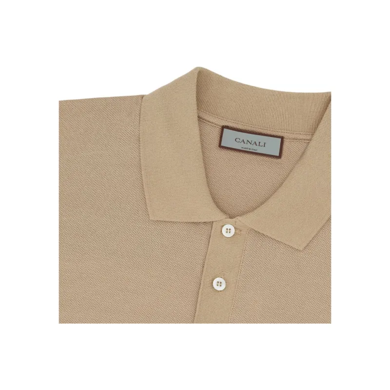 Canali Polo Shirts Men Sand-4