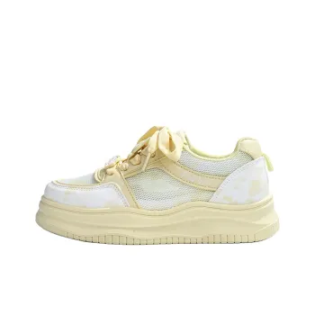 RENBEN Lightweight And Breathable Low Top Skateboard Shoes Women's Yellow