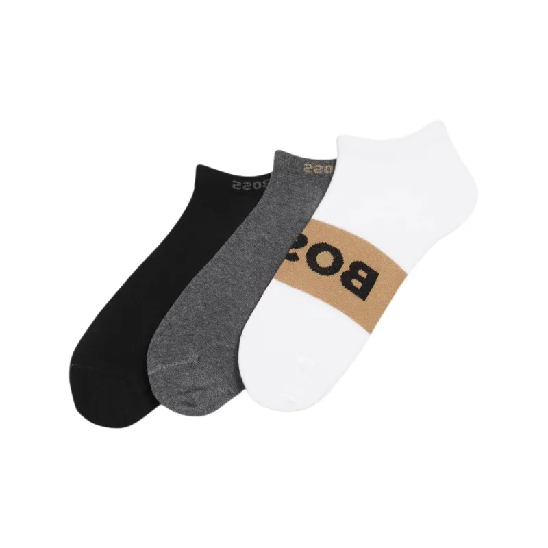 HUGO BOSS No Show Socks Men's 3 Pack-0