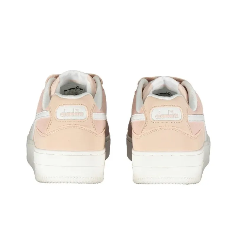 Diadora Anti Slip Wear Resistant Low Top Skateboard Shoes Women's Light Pink-3