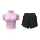 [Short-Sleeved Set]Diamond Powder+Black