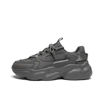 ZHR Black Warrior Cushioning Coverage Abrasion Resistant Breathable Low Top Chunky Sneakers Unisex Dark Gray