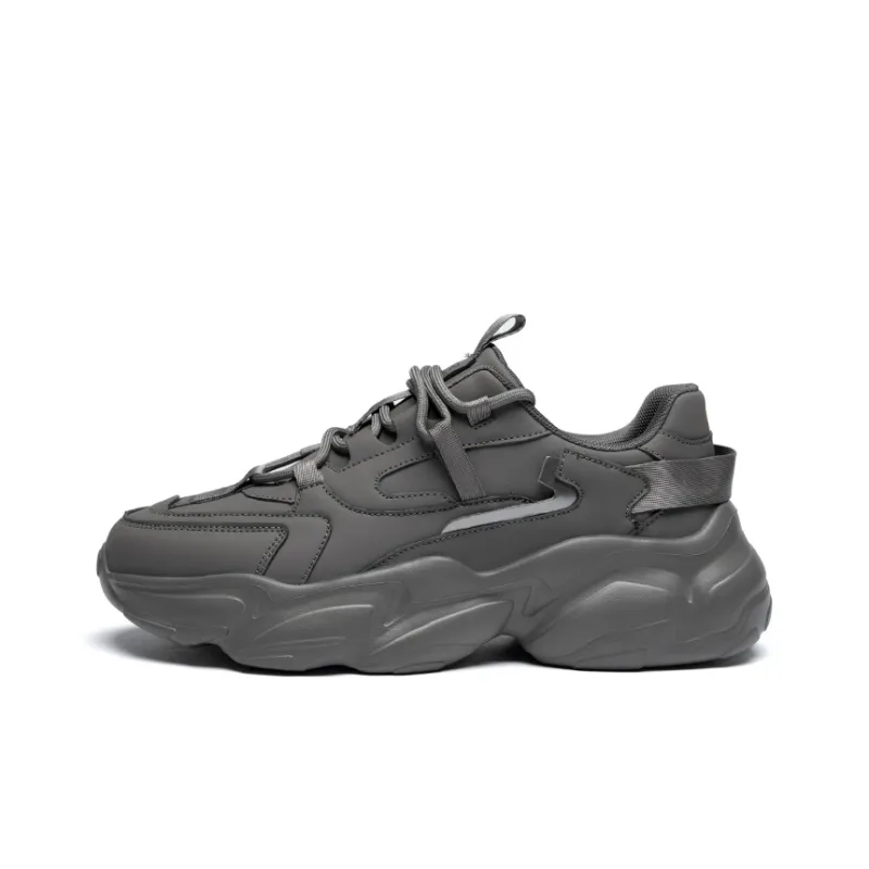 ZHR Black Warrior Cushioning Coverage Abrasion Resistant Breathable Low Top Chunky Sneakers Unisex Dark Gray-0