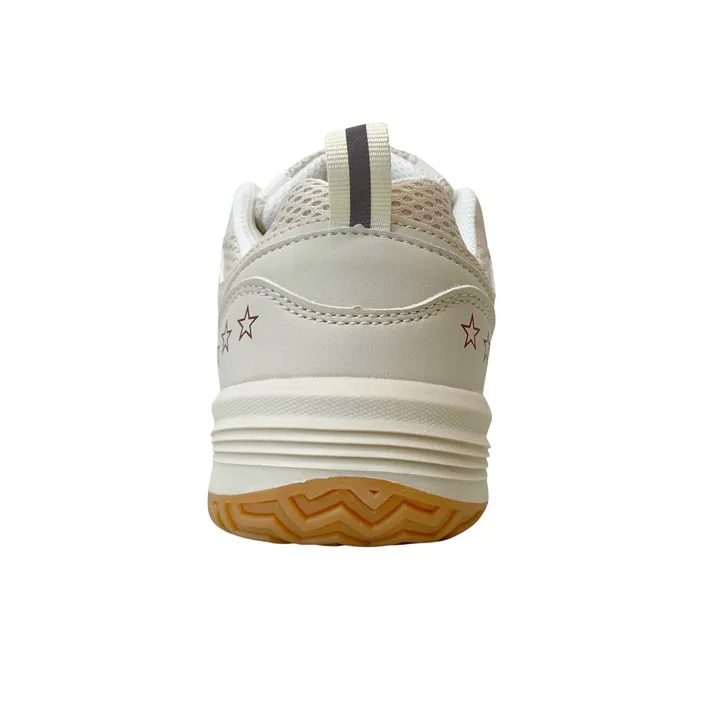 MQGAll Slip Resistant, Abrasion Resistant, Breathable Low Top Vintage Basketball Shoes Women's Beige Yellow-3