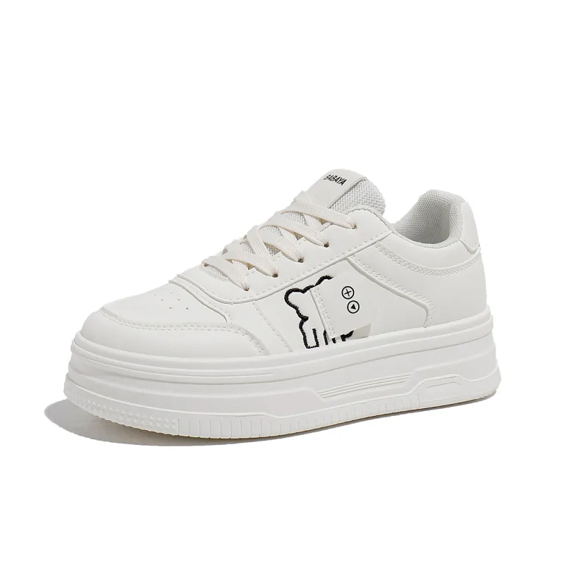 Babaya Skateboard Shoes Women's Low Top Beige Burgundy/Beige-5
