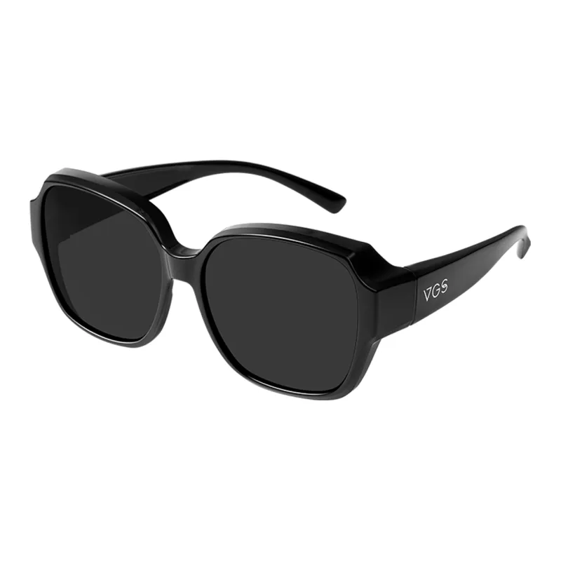 VEGOOS TR90 Square Sunglasses Unisex Black-0
