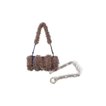 REBIRTH Denim Fabric With Eco Friendly Fleece Crossbody Cylinder Underarm Shoulder Bag Women's Multicolor