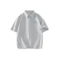 [Ice Silk Sun Protection Shirt]Space Gray (Geometric Red Beans Chest Logo)