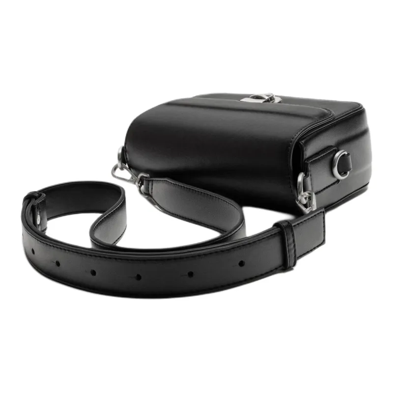 ZARA PU Crossbody Bag Regular Men's Black-2